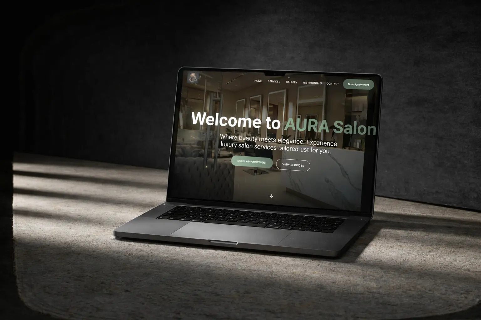 Vitalenta - Aura Luxury Salon Website by Quroix Labs